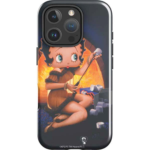 Betty Boop Roasting Marshmallows iPhone 16 Pro Max Impact Case